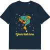 Hot Personalised Custom Text - Organic Cotton Adults Unisex T-Shirt - London Doodles - Fish & Chips Clothing | London Gifts