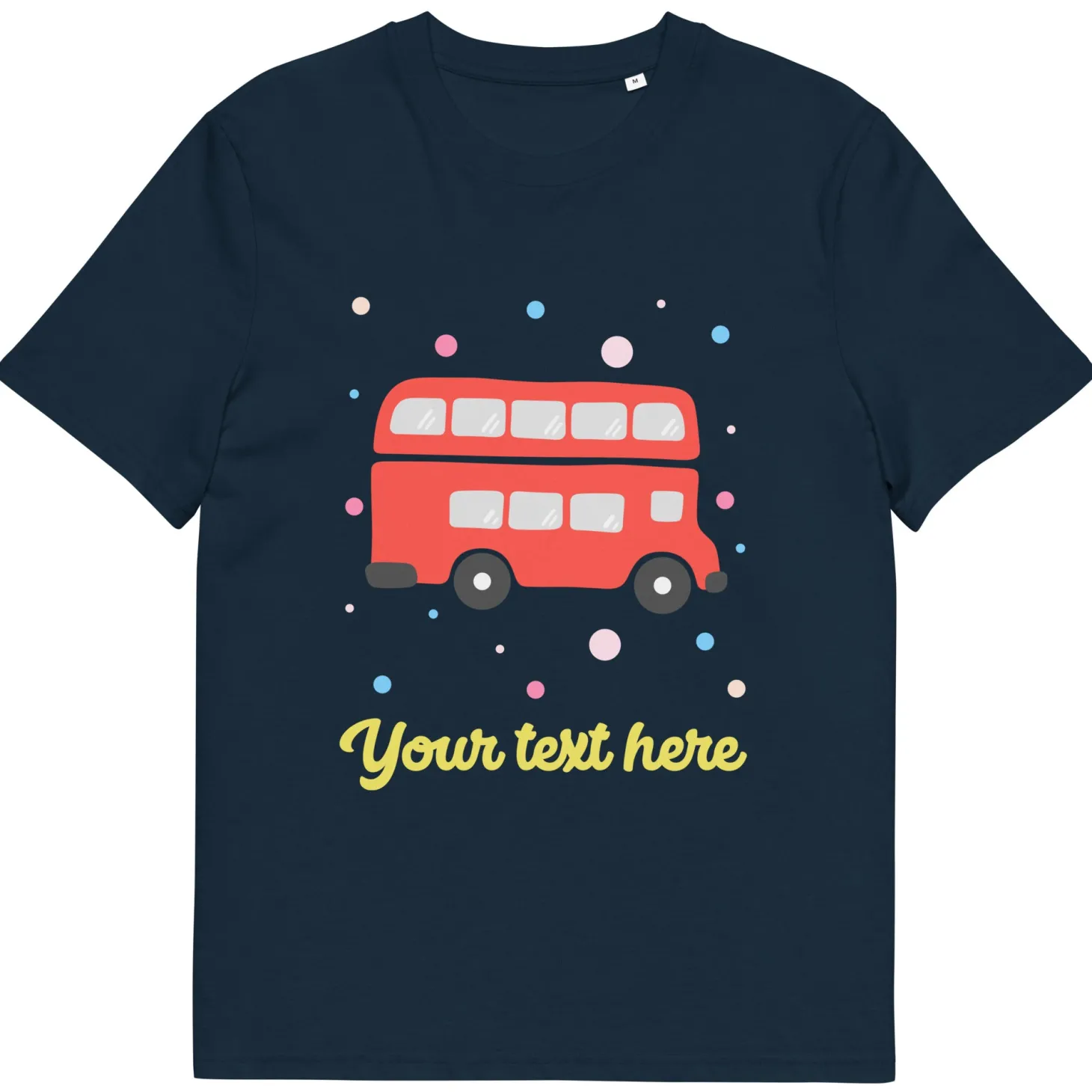 personalised_custom_text__organic_cotton_adults_unisex_tshirt__london_doodles__red_bus_0.webp Online Personalised Custom Text - Organic Cotton Adults Unisex T-Shirt - London Doodles - Red Bus Clothing | London Gifts