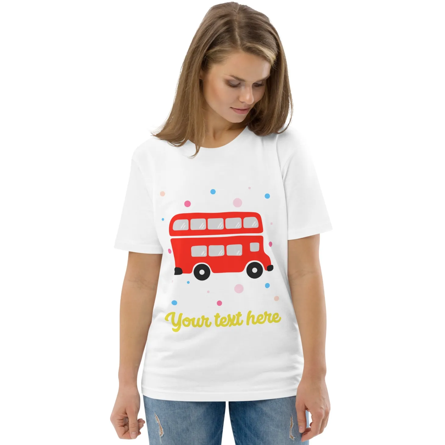 personalised_custom_text__organic_cotton_adults_unisex_tshirt__london_doodles__red_bus_7.webp Online Personalised Custom Text - Organic Cotton Adults Unisex T-Shirt - London Doodles - Red Bus Clothing | London Gifts