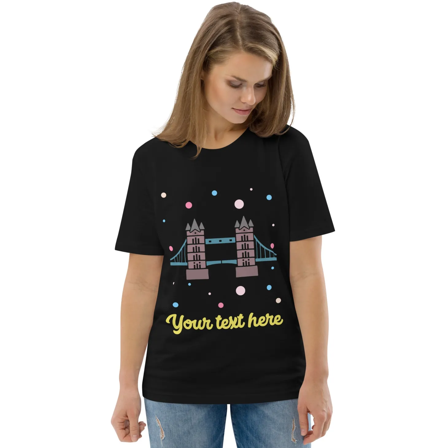 personalised_custom_text__organic_cotton_adults_unisex_tshirt__london_doodles__tower_bridge_1.webp New Personalised Custom Text - Organic Cotton Adults Unisex T-Shirt - London Doodles - Tower Bridge Clothing | Tower Bridge Gifts