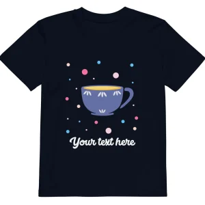 Store Personalised Custom Text - Organic Cotton Kids T-Shirt - London Doodles - Cup Of Tea Kids Clothing | Children & Baby Clothing