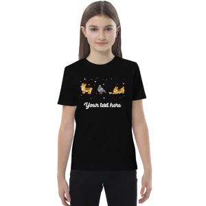 Discount Personalised Custom Text - Organic Cotton Kids T-Shirt - London Doodles - Pigeons & Corgis Kids Clothing | Children & Baby Clothing