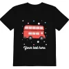 New Personalised Custom Text - Organic Cotton Kids T-Shirt - London Doodles - Red Bus Kids Clothing | Children & Baby Clothing