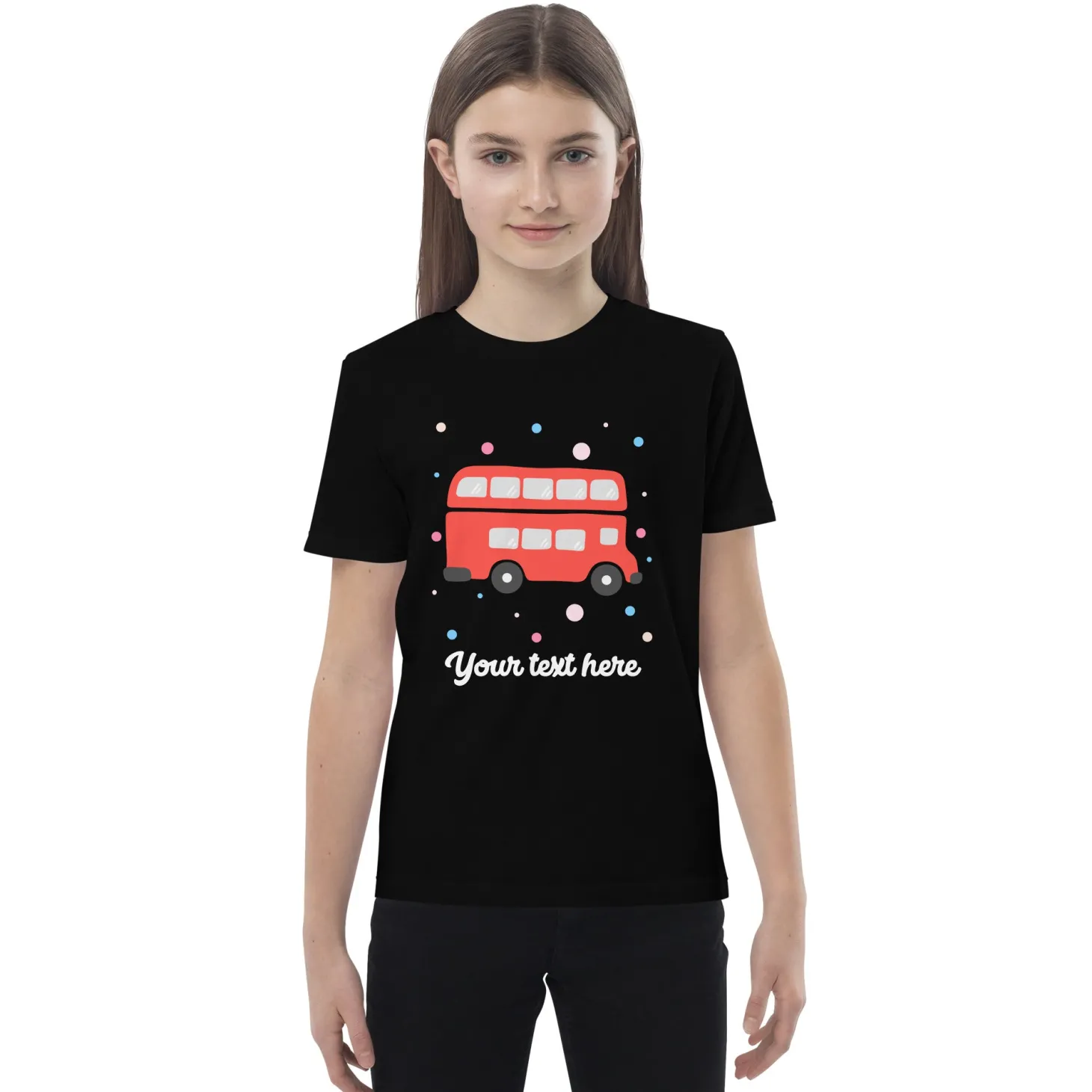 personalised_custom_text__organic_cotton_kids_tshirt__london_doodles__red_bus_2.webp New Personalised Custom Text - Organic Cotton Kids T-Shirt - London Doodles - Red Bus Kids Clothing | Children & Baby Clothing