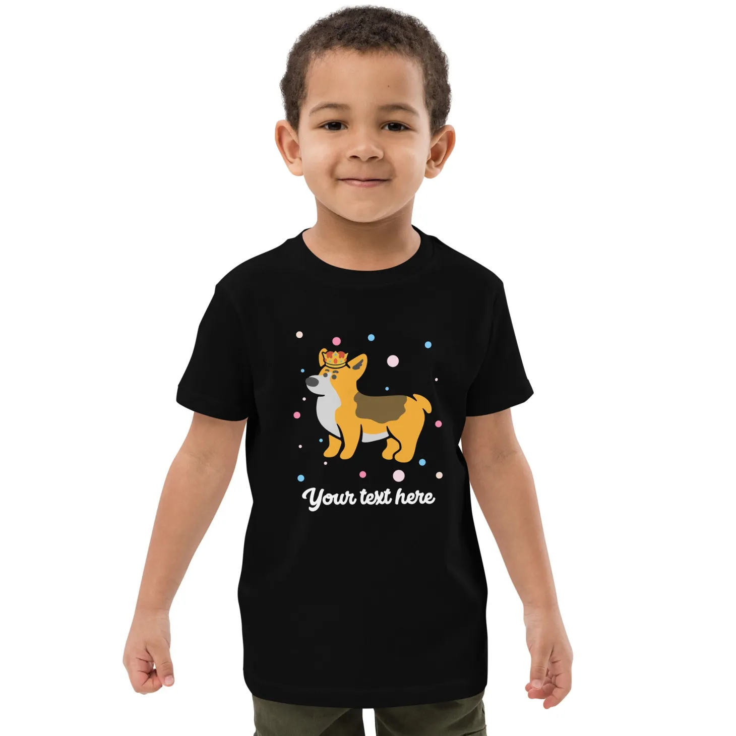 personalised_custom_text__organic_cotton_kids_tshirt__london_doodles__royal_corgi_1.webp Hot Personalised Custom Text - Organic Cotton Kids T-Shirt - London Doodles - Royal Corgi Kids Clothing | Children & Baby Clothing