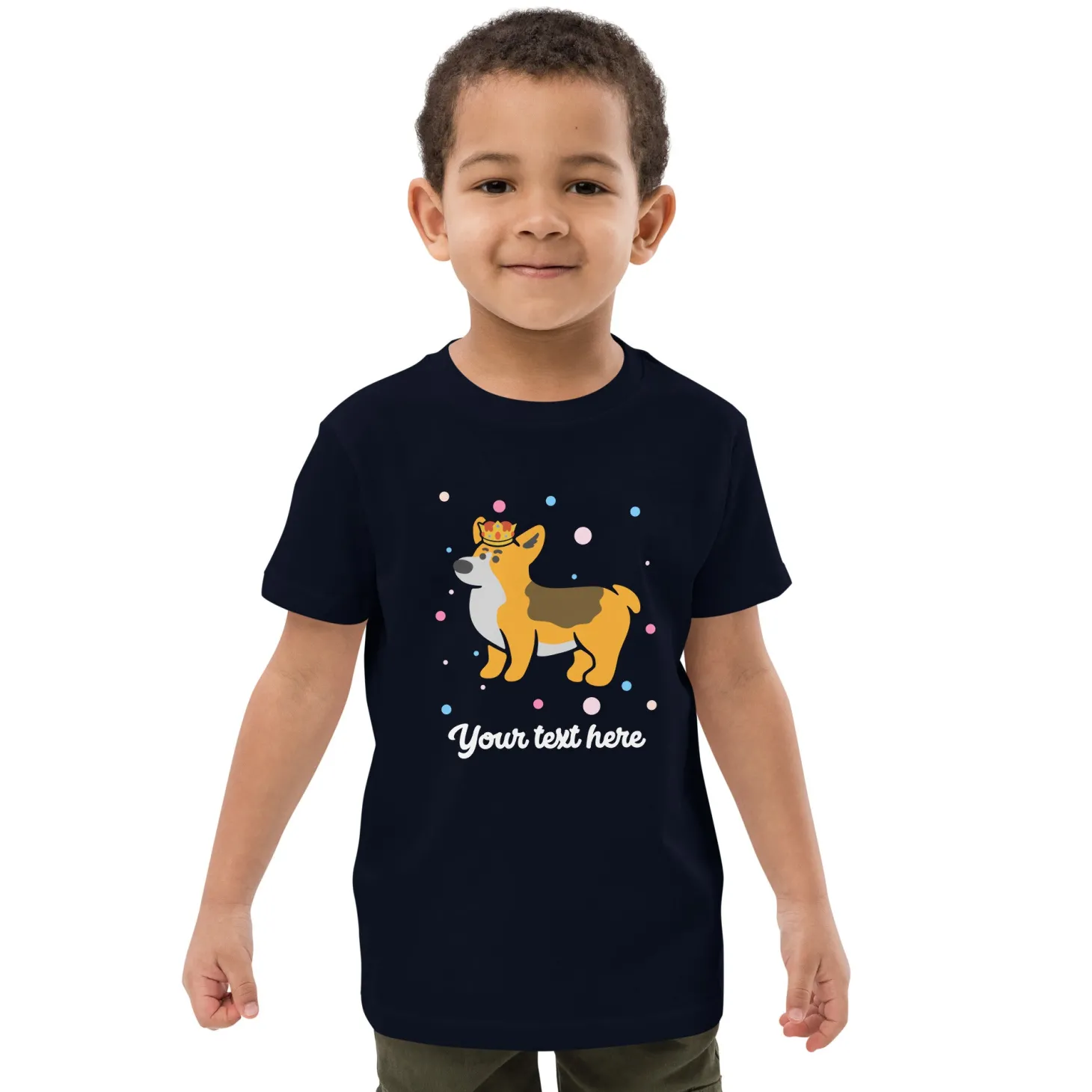 personalised_custom_text__organic_cotton_kids_tshirt__london_doodles__royal_corgi_4.webp Hot Personalised Custom Text - Organic Cotton Kids T-Shirt - London Doodles - Royal Corgi Kids Clothing | Children & Baby Clothing