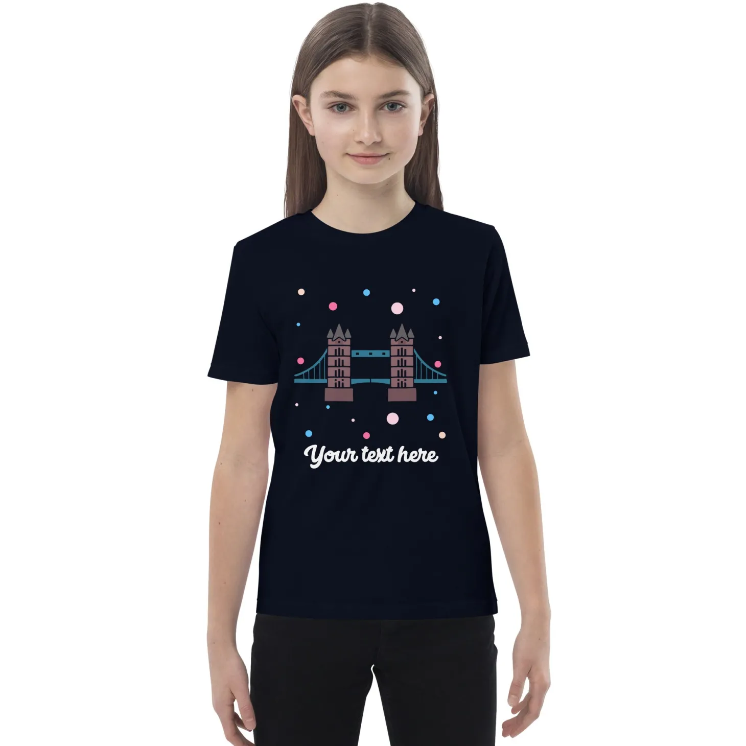 personalised_custom_text__organic_cotton_kids_tshirt__london_doodles__tower_bridge_5.webp Cheap Personalised Custom Text - Organic Cotton Kids T-Shirt - London Doodles - Tower Bridge Kids Clothing | Children & Baby Clothing