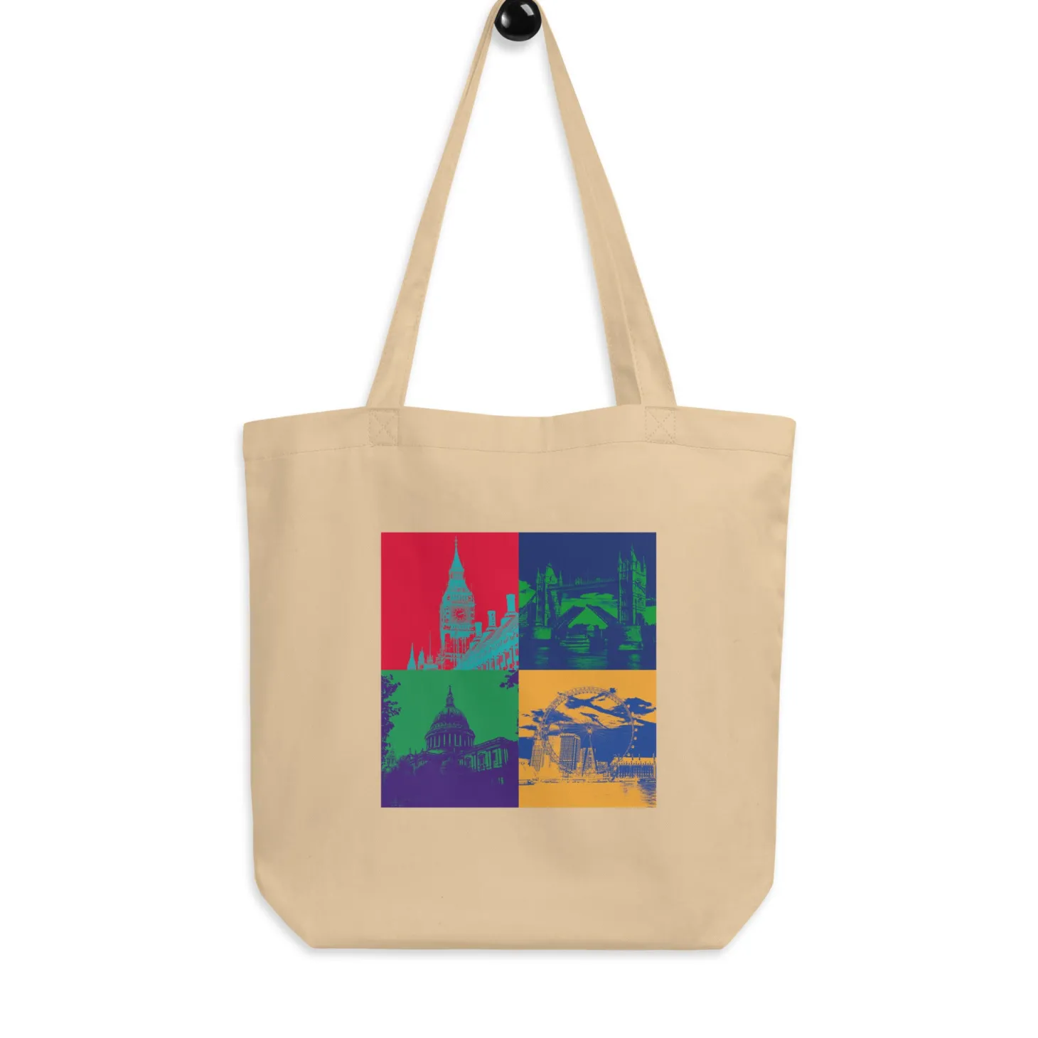 pop_art_london__eco_tote_bag_4.webp Hot Pop Art London - Eco Tote Bag Bags | London Gifts