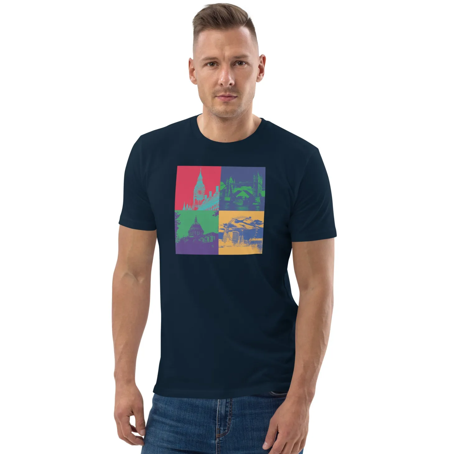 pop_art_london__organic_cotton_tshirt_1.webp Best Sale Pop Art London - Organic Cotton T-Shirt Clothing | London Gifts