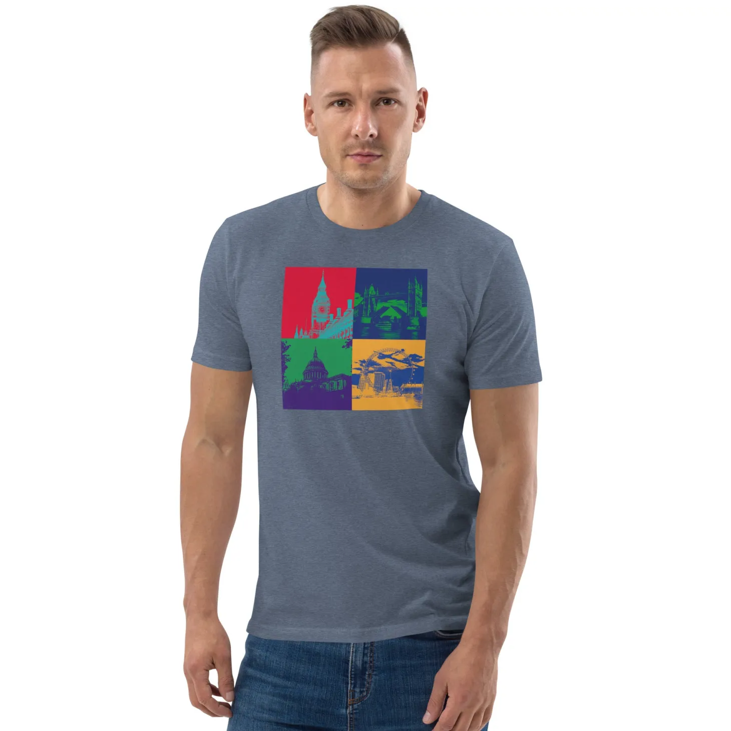 pop_art_london__organic_cotton_tshirt_7.webp Best Sale Pop Art London - Organic Cotton T-Shirt Clothing | London Gifts