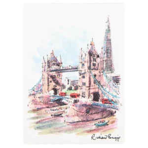 Outlet Red Buses Across Tower Bridge Magnet Magnets | Fridge Magnets