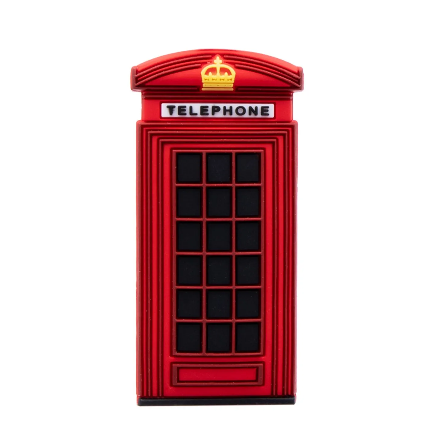 red_telephone_box_rubber_magnet_0.webp Outlet Red Telephone Box Rubber Magnet Magnets | Fridge Magnets