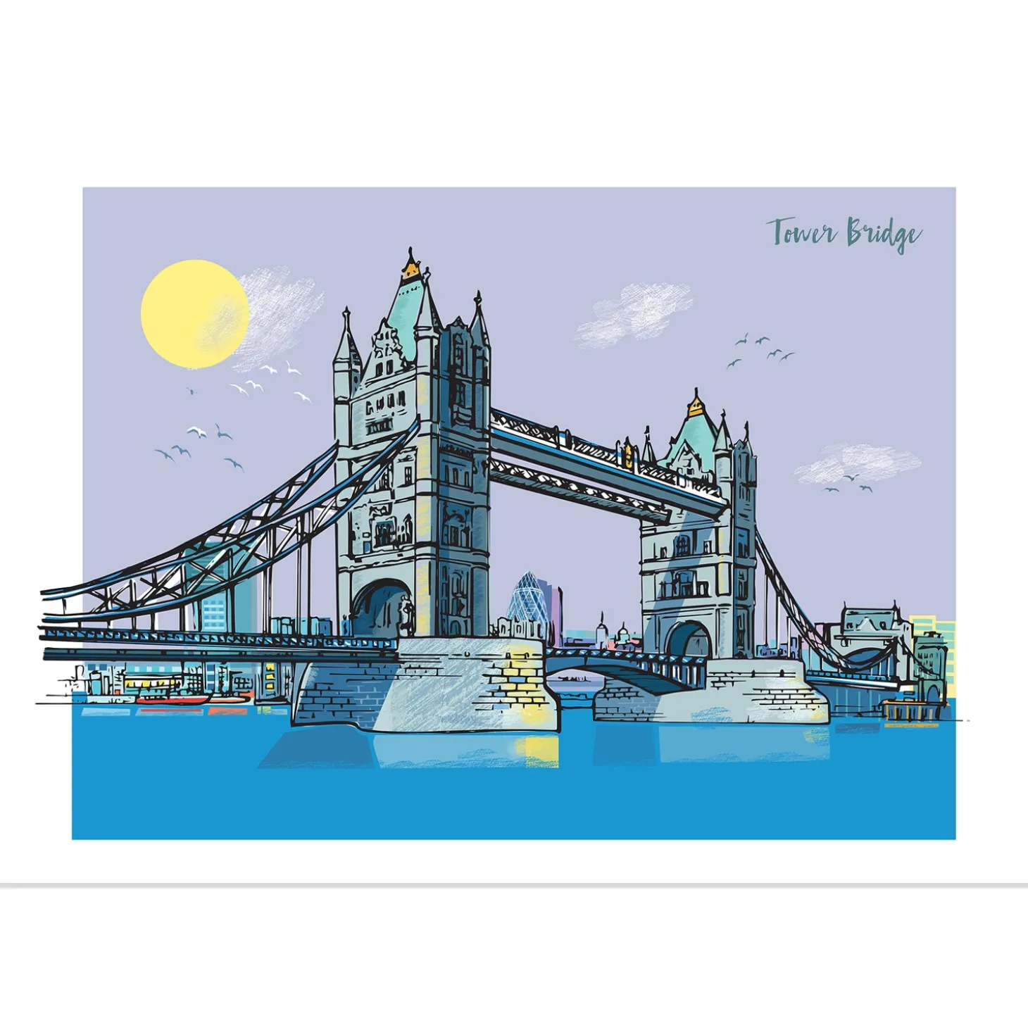rocket_tower_bridge_a_print_0.webp Best Tower Bridge A4 Print Prints & Posters | Tower Bridge Gifts