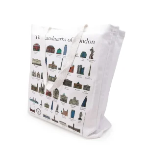 Store The Landmarks Of London Cotton Canvas Tote Bag Bags | London Gifts
