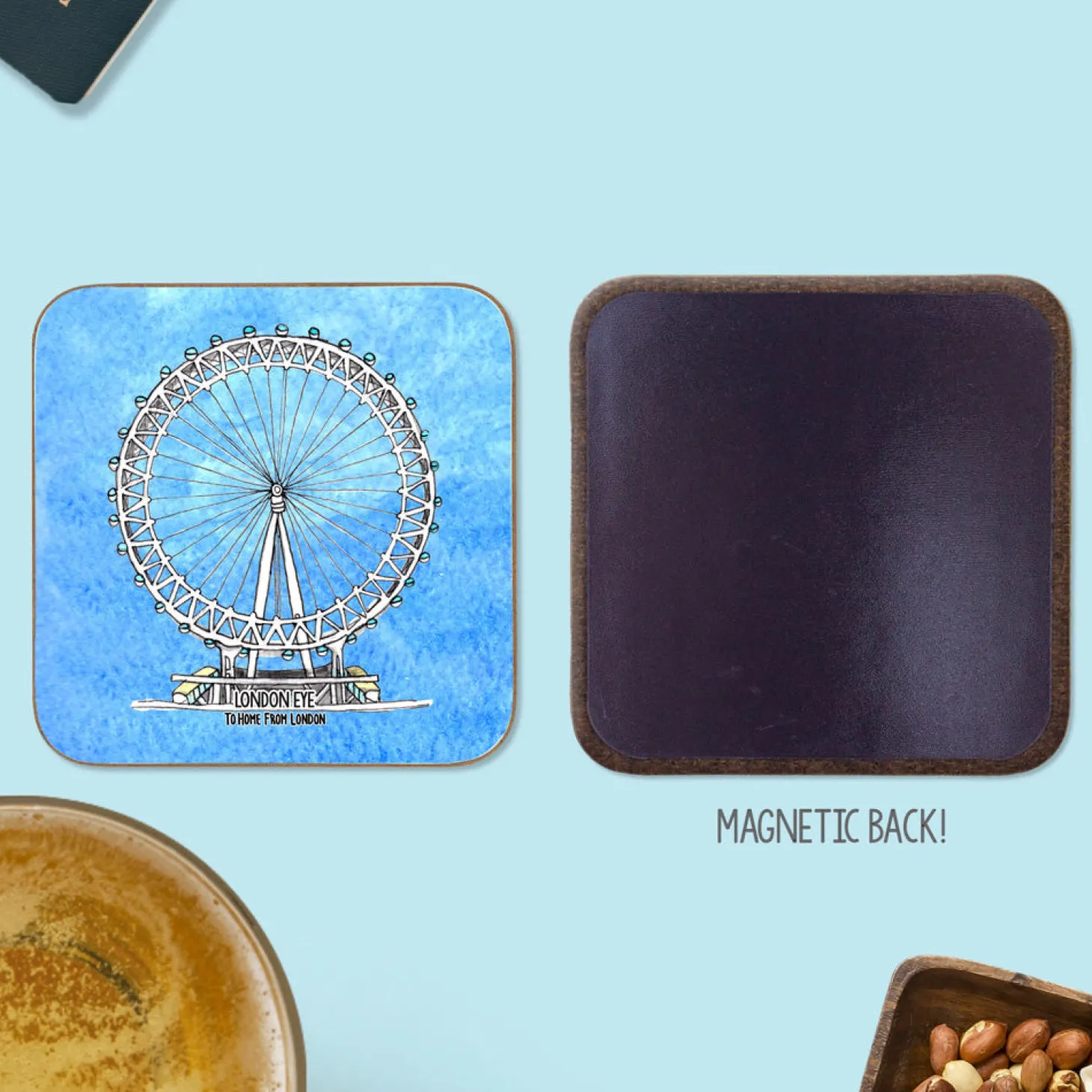 to_home_from_london__magnetic_coaster__london_eye_1.webp New - Magnetic Coaster - London Eye Coasters | Magnets