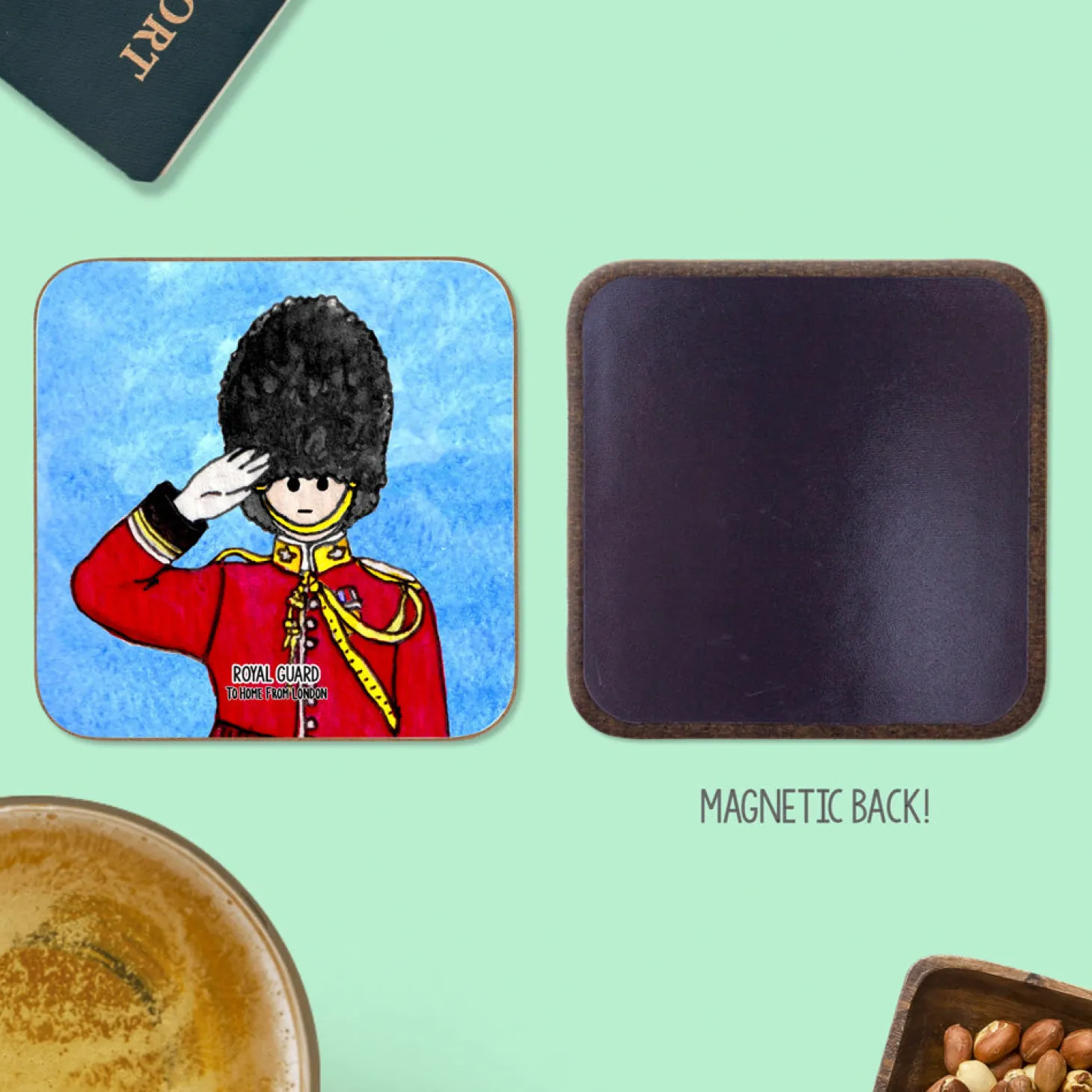 to_home_from_london__magnetic_coaster__royal_guard_1.webp Clearance - Magnetic Coaster - Royal Guard Coasters | Magnets