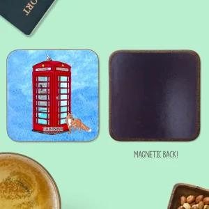 Best - Magnetic Coaster - Telephone Box Coasters | Magnets