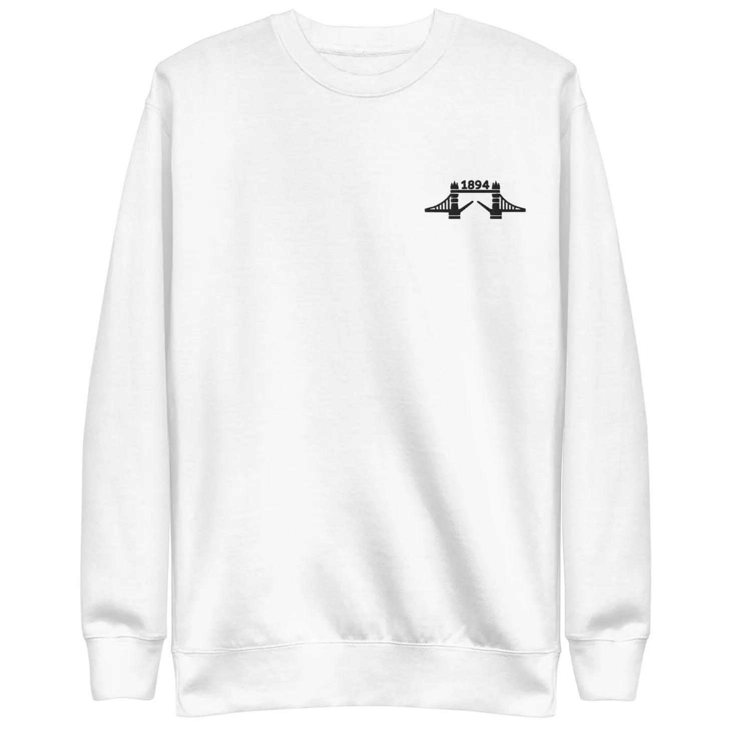 tower_bridge__black_thread_embroidered_unisex_premium_sweatshirt_4.webp Cheap 1894 Tower Bridge - Thread Embroidered Unisex Premium Sweatshirt Clothing | Tower Bridge Gifts