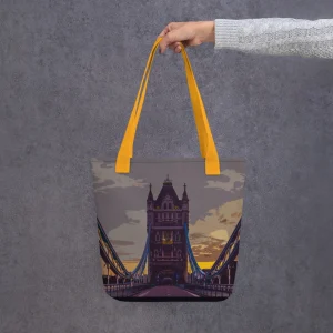Store Tower Bridge at Dawn - All Over Print - Tote Bag Bags | Tower Bridge Gifts