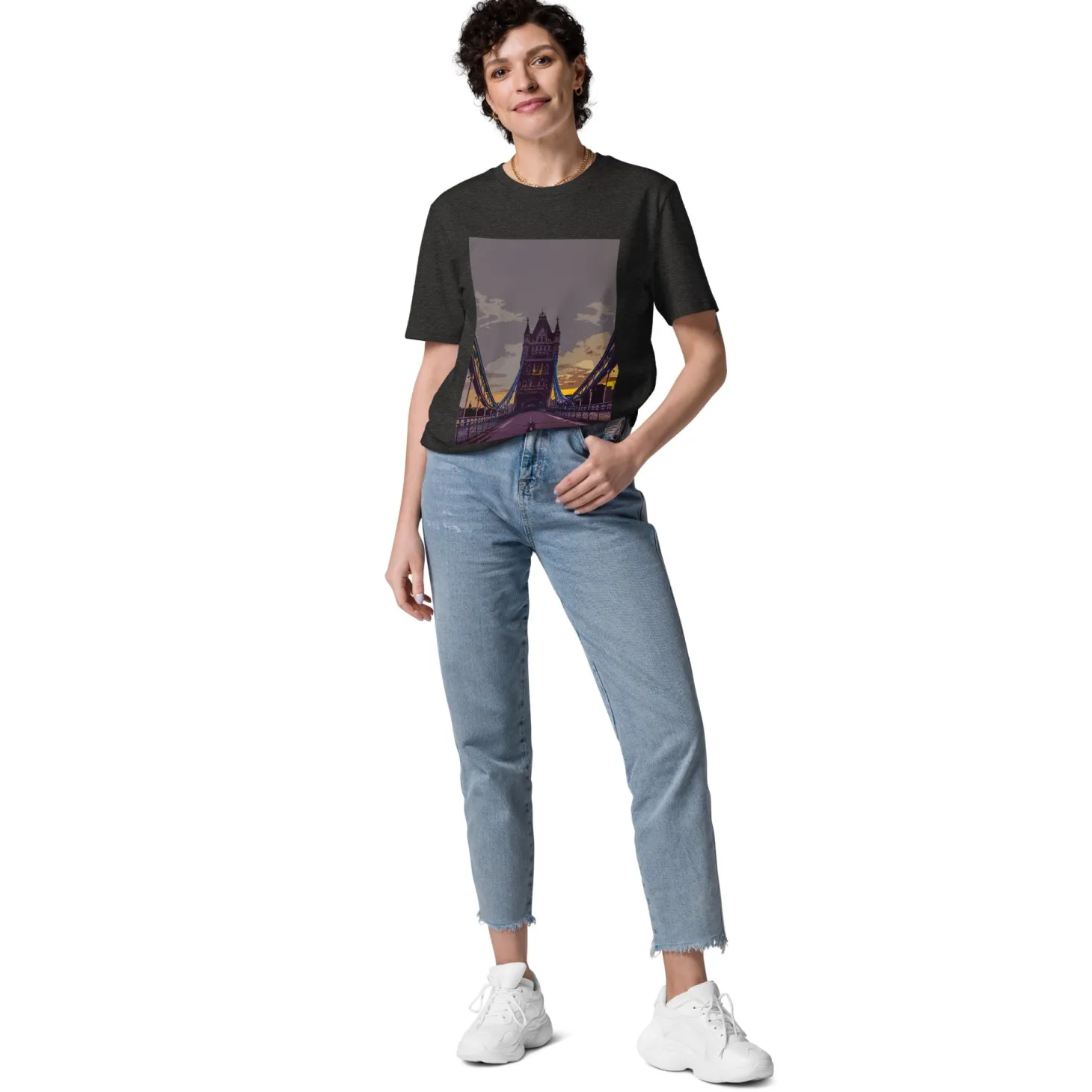 tower_bridge_at_dawn__organic_cotton_tshirt_5.webp Cheap Tower Bridge at Dawn - Organic Cotton T-Shirt Clothing | Tower Bridge Gifts