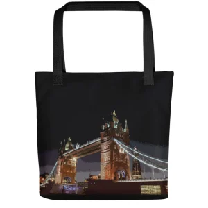 Flash Sale Tower Bridge at Night - All Over Print - Tote Bag Bags | Tower Bridge Gifts