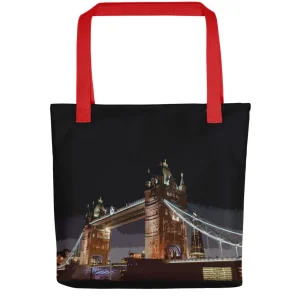 Flash Sale Tower Bridge at Night - All Over Print - Tote Bag Bags | Tower Bridge Gifts