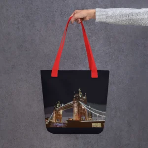 Flash Sale Tower Bridge at Night - All Over Print - Tote Bag Bags | Tower Bridge Gifts