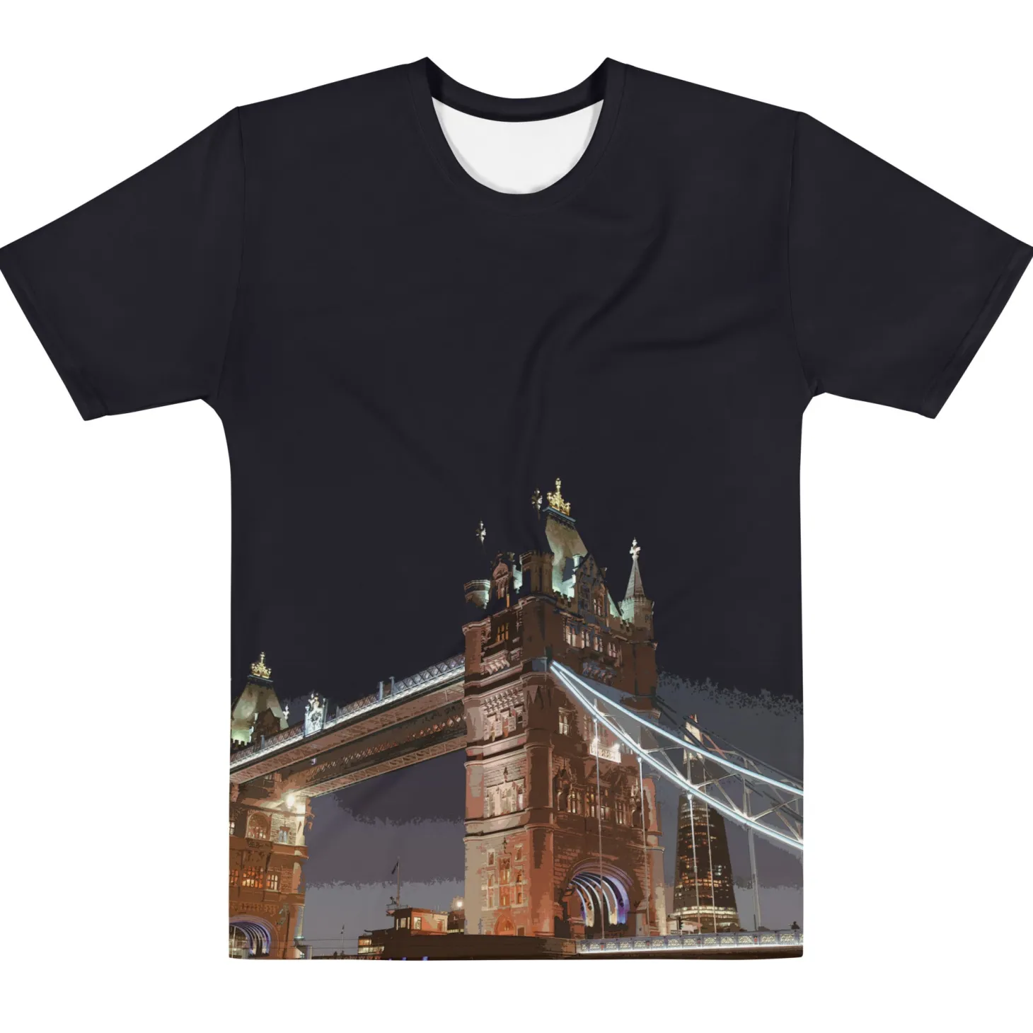 tower_bridge_at_night__all_over_print__tshirt_2.webp Best Sale Tower Bridge at Night - All Over Print - T-Shirt Clothing | Tower Bridge Gifts