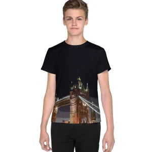 Store Tower Bridge at Night - All Over Print - Youth T-Shirt Kids Clothing | Children & Baby Clothing
