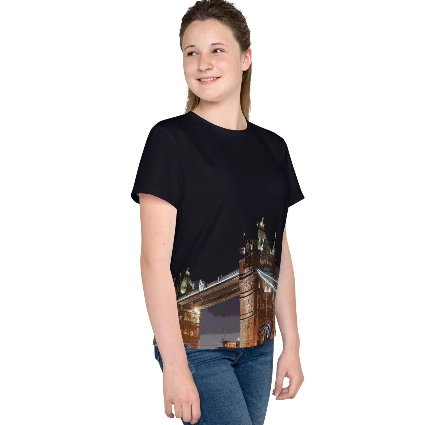 tower_bridge_at_night__all_over_print__youth_tshirt_2.webp Store Tower Bridge at Night - All Over Print - Youth T-Shirt Kids Clothing | Children & Baby Clothing