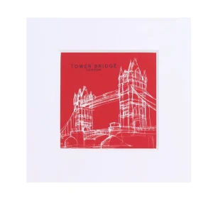 Best Line Small Print - Red Prints & Posters | Tower Bridge Gifts