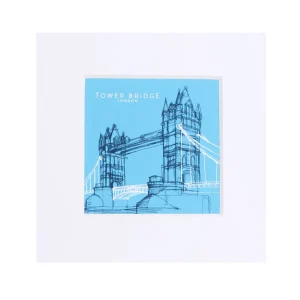 Outlet Line Small Print - Turquoise Prints & Posters | Tower Bridge Gifts