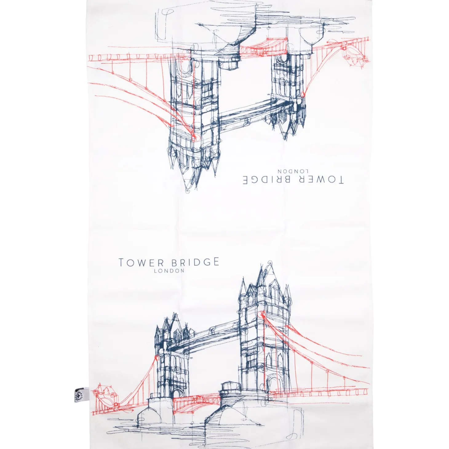 tower_bridge_line_tea_towel_0.webp Online Line Tea Towel Tea Towels | Tower Bridge Gifts