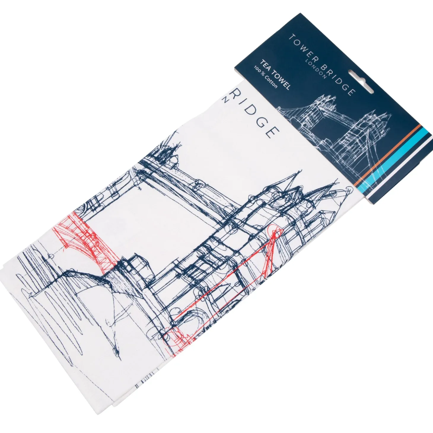 tower_bridge_line_tea_towel_1.webp Online Line Tea Towel Tea Towels | Tower Bridge Gifts