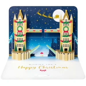 Online Tower Bridge Luxury Hand Folded Christmas Cards Pack Of Five Office & Stationery | Tower Bridge Gifts
