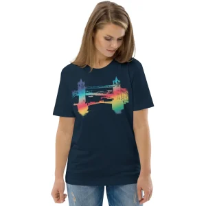 Discount Tower Bridge Rainbow - Organic Cotton T-Shirt Clothing | Tower Bridge Gifts