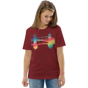 Discount Tower Bridge Rainbow - Organic Cotton T-Shirt Clothing | Tower Bridge Gifts