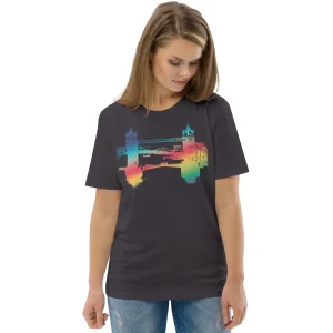 Discount Tower Bridge Rainbow - Organic Cotton T-Shirt Clothing | Tower Bridge Gifts