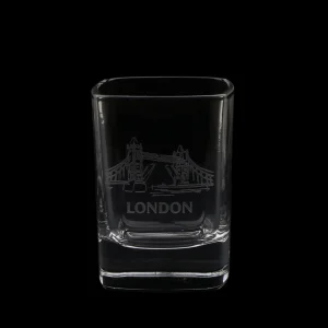 Cheap Tower Bridge Square Dram Whisky Glass Glasses & Glassware | Tower Bridge Gifts