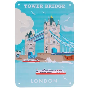 Store Vintage Design Metal Sign Tower Bridge Gifts