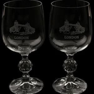 New Tower Bridge Wine Glasses Boxed Set Glasses & Glassware | Luxury Gifts