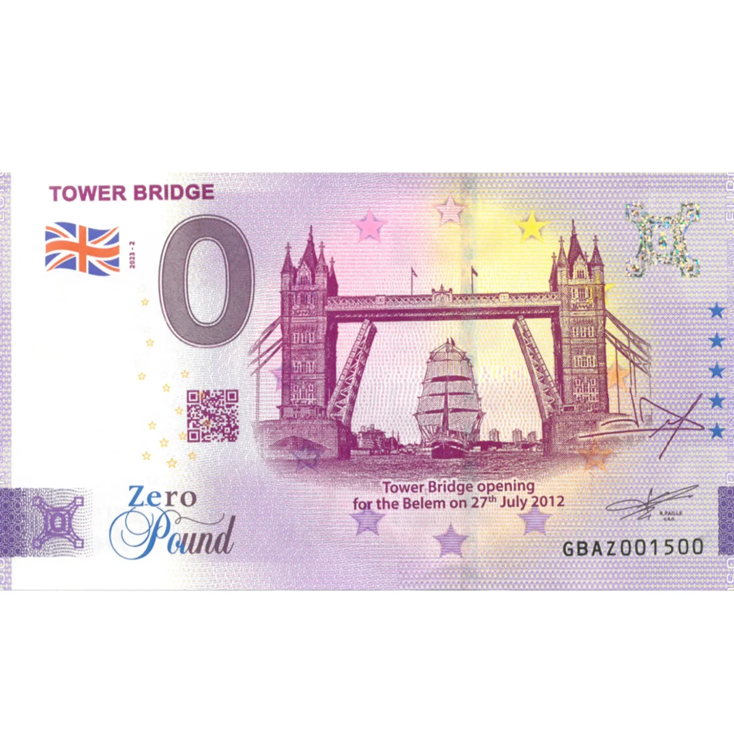tower_bridge_zero_pound_souvenir_banknote_0.webp Best Sale Zero Pound Souvenir Banknote Coins & Collectible Currency | Tower Bridge Gifts