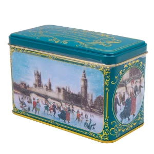 Hot Victorian Winter Scene Tea Tin Food & Drink