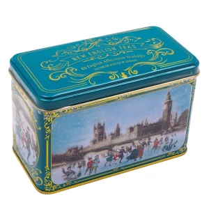 Hot Victorian Winter Scene Tea Tin Food & Drink
